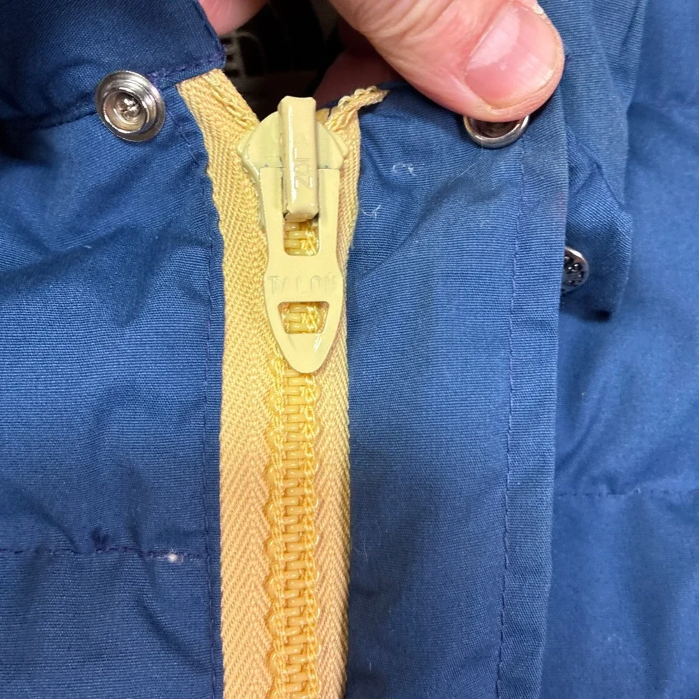 The North Face Puffer Jacket Mens M Blue Vintage Made in‎ USA Down Snap Front